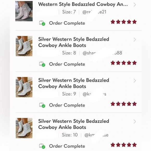 NEW Fuchsia Western Style Bedazzled Cowboy Ankle Boots - Picture 9 of 11